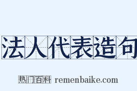 法人代表造句是什么意思的图片